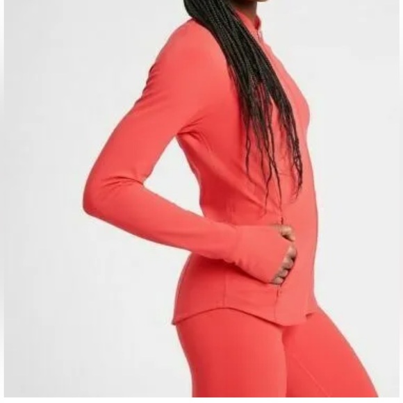 Athleta Salutation Stash Jacket in Lychee Red Powervita - Picture 2 of 6